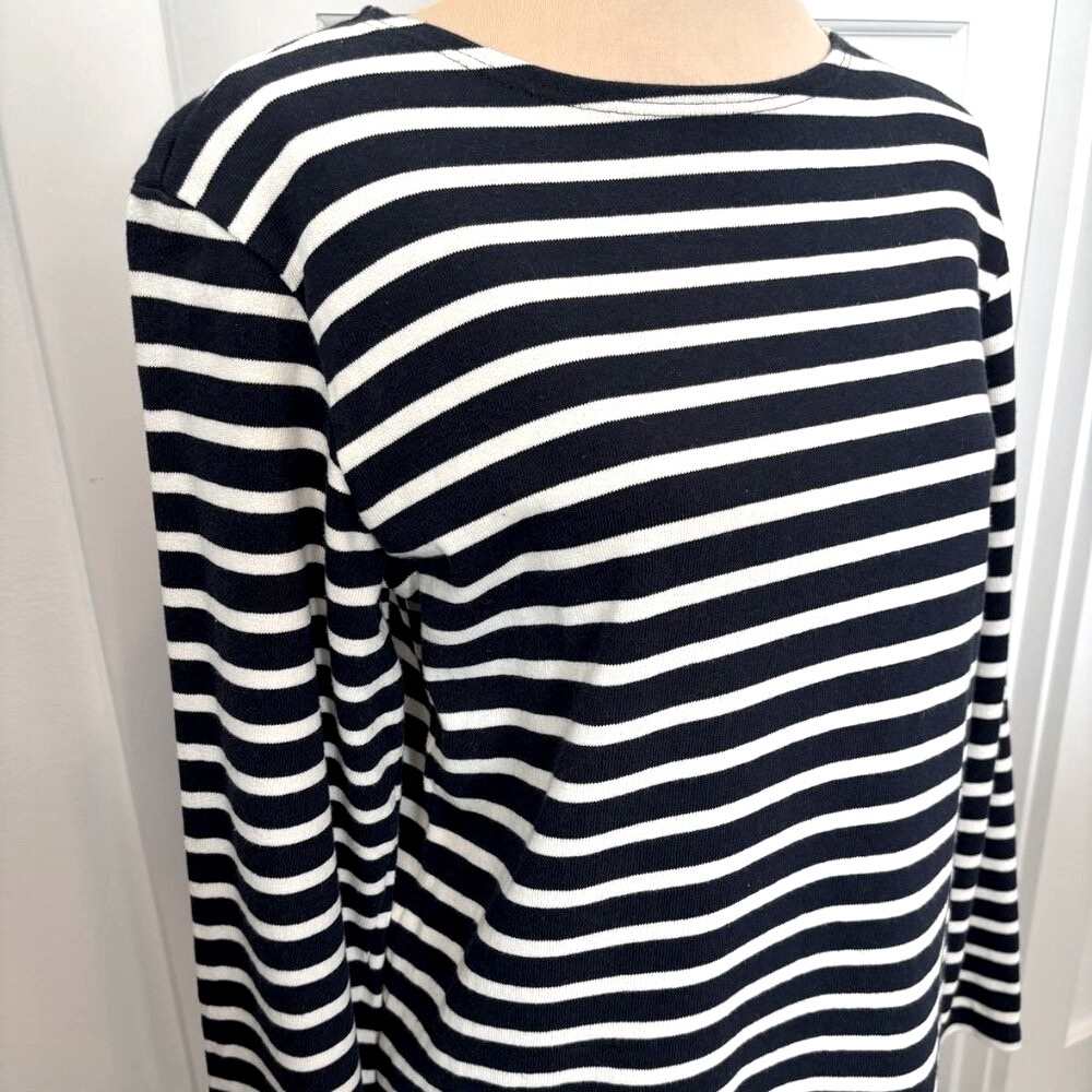 Saint James Top Breton Meridien Moderne Blue White Stripe Unisex French Sailor